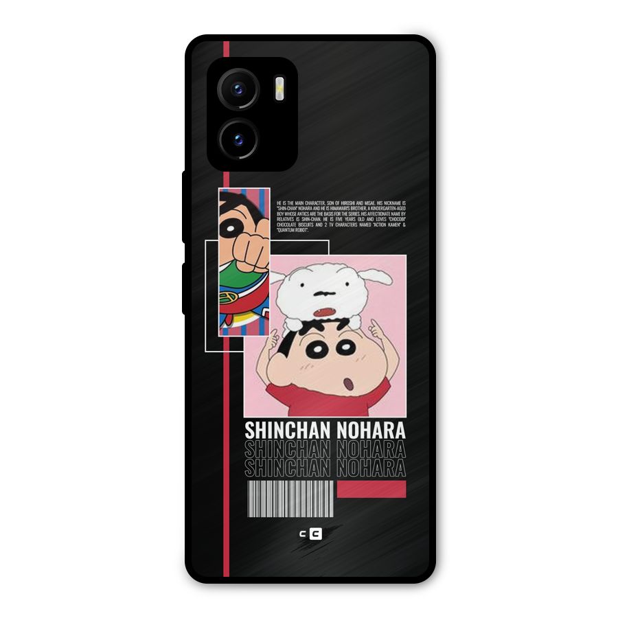 Shinchan Nohara Metal Back Case for Vivo Y15s