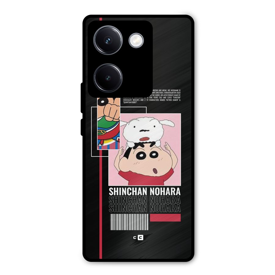 Shinchan Nohara Metal Back Case for Vivo Y300 Plus