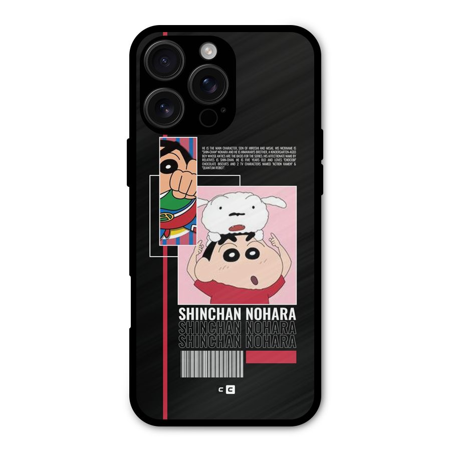 Shinchan Nohara Metal Back Case for iPhone 16 Pro Max