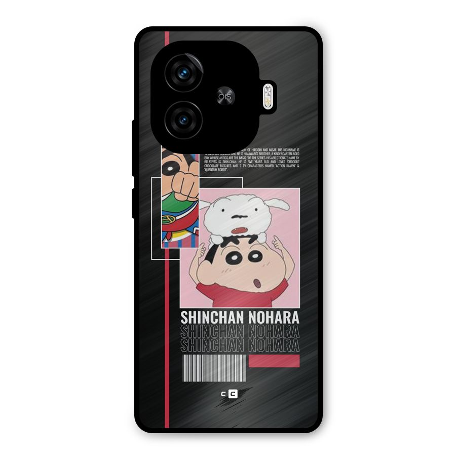 Shinchan Nohara Metal Back Case for iQOO Z9 Turbo
