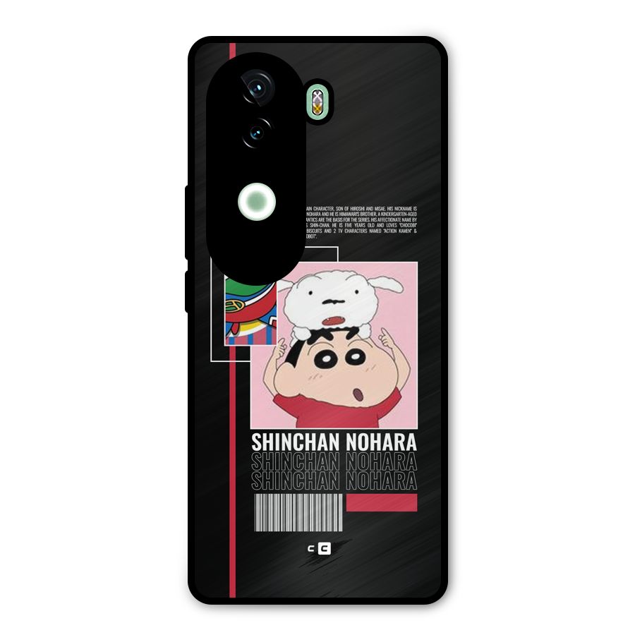 Shinchan Nohara Metal Back Case for iQOO Z9s