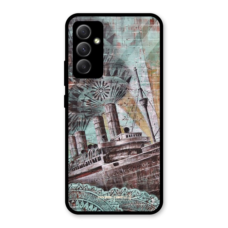 Ship Art Glass Back Case for Galaxy A34