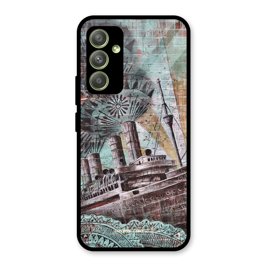 Ship Art Glass Back Case for Galaxy A54