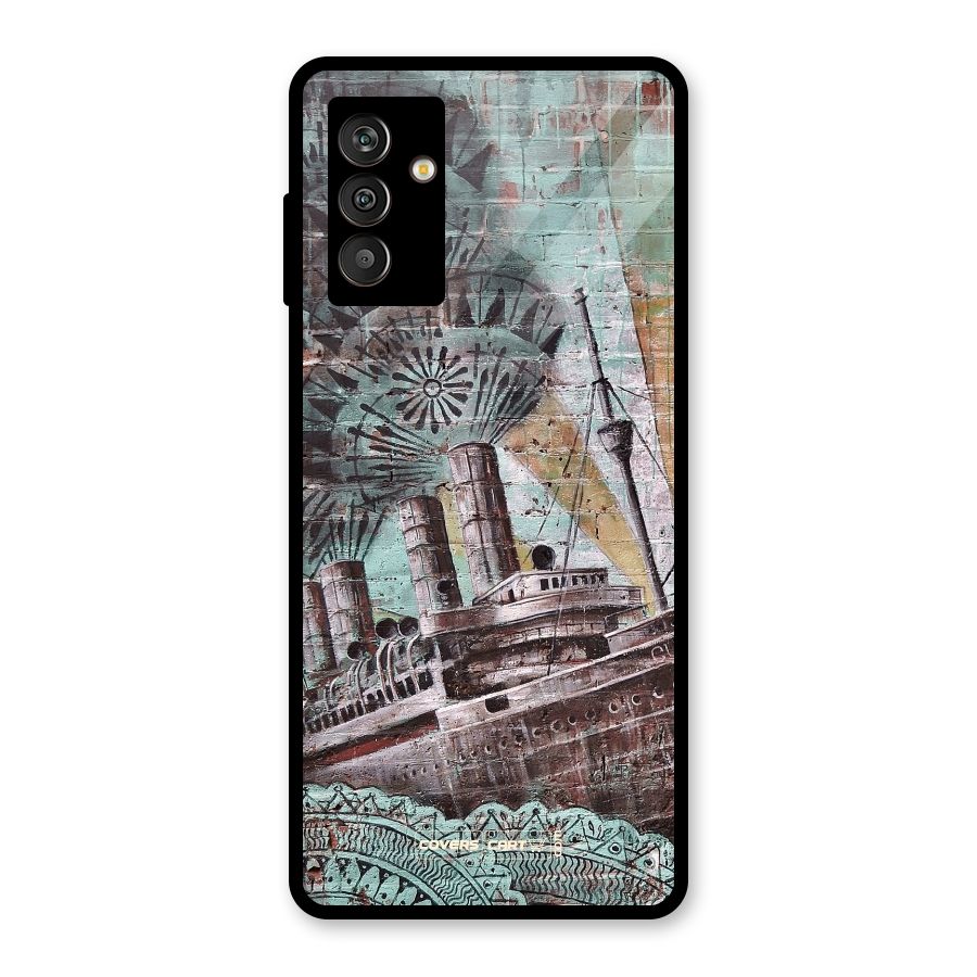 Ship Art Glass Back Case for Galaxy M13