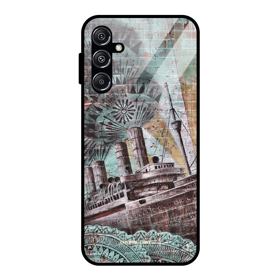 Ship Art Glass Back Case for Galaxy M34 5G