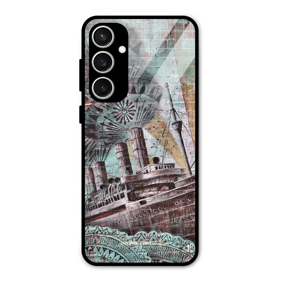 Ship Art Glass Back Case for Galaxy S23 FE