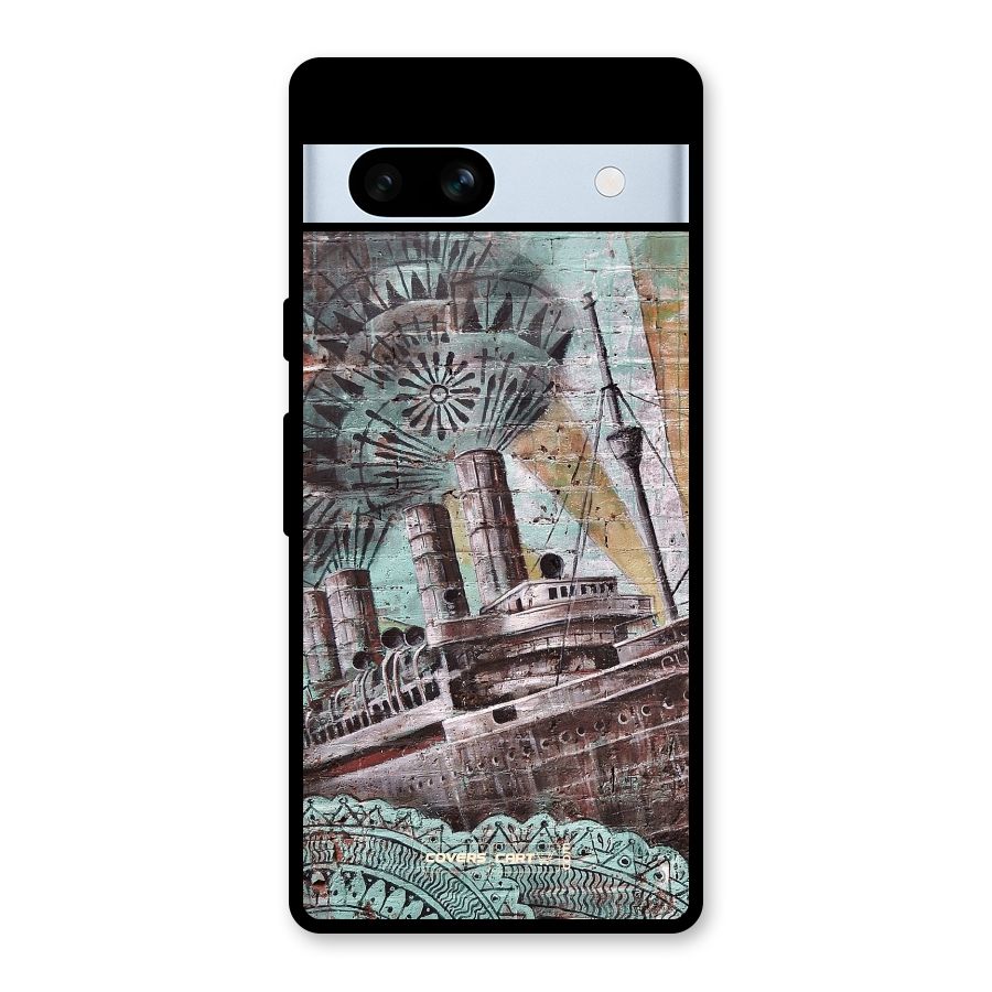 Ship Art Glass Back Case for Google Pixel 7a