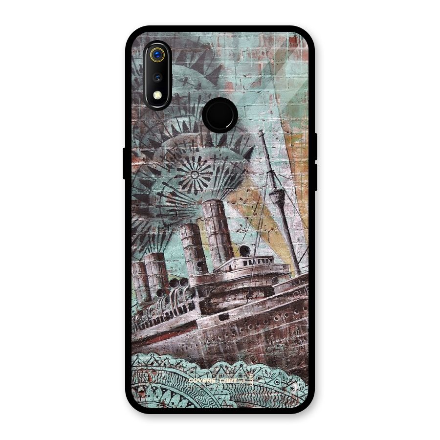 Ship Art Glass Back Case for Realme 3i