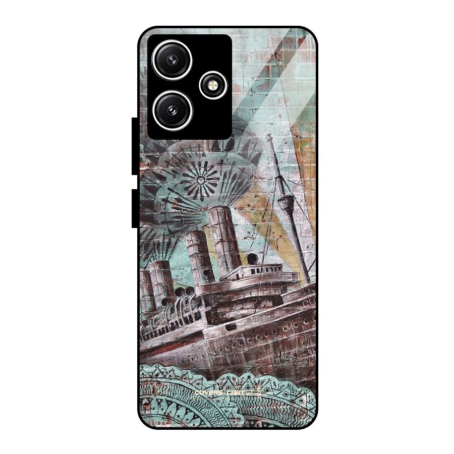 Ship Art Glass Back Case for Redmi 12 5G