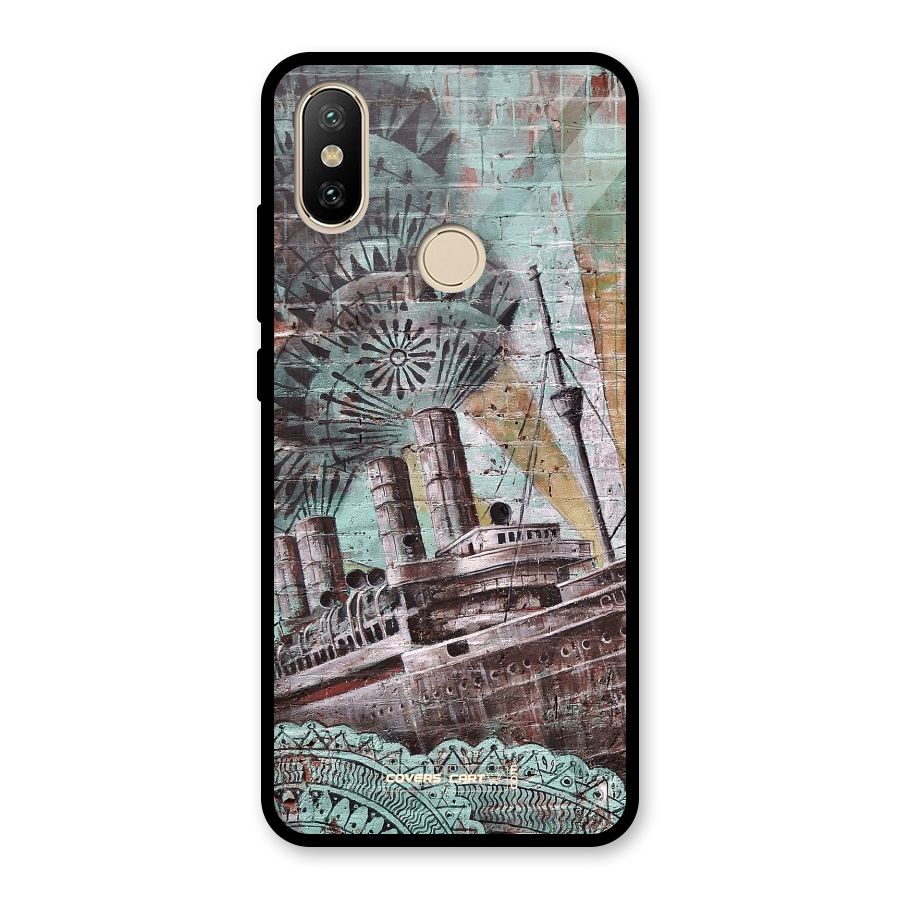 Ship Art Glass Back Case for Redmi A2