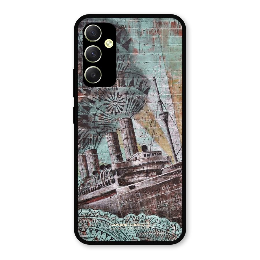Ship Art Metal Back Case for Galaxy A34