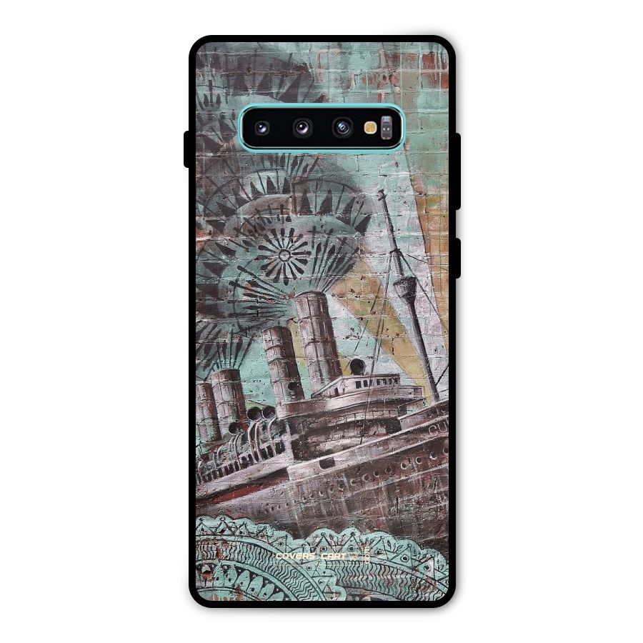 Ship Art Metal Back Case for Galaxy S10 Plus