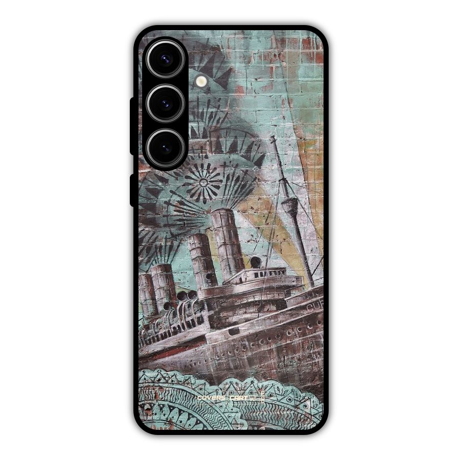 Ship Art Metal Back Case for Galaxy S24 Plus