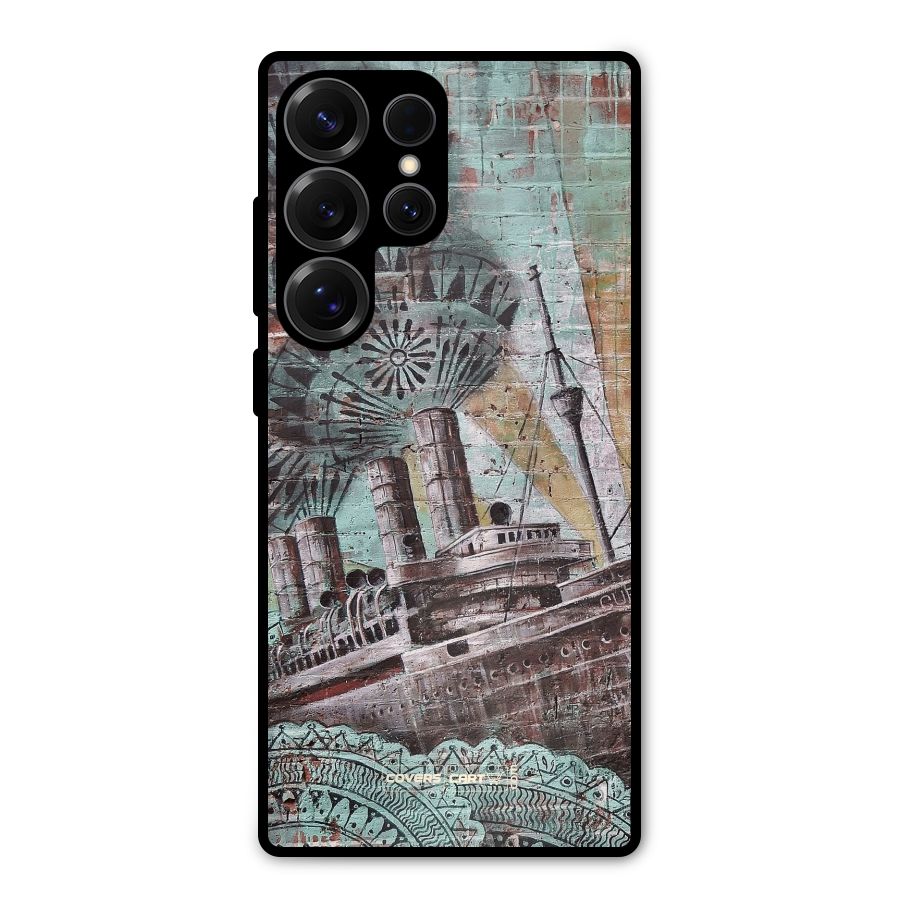 Ship Art Metal Back Case for Galaxy S25 Ultra