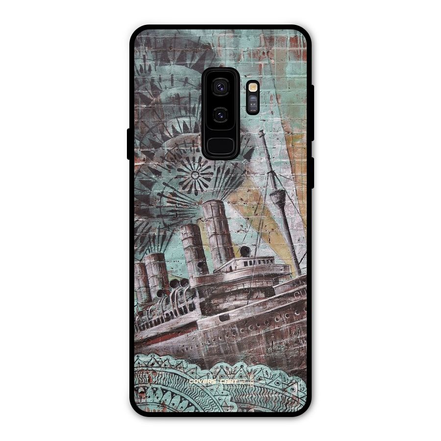 Ship Art Metal Back Case for Galaxy S9 Plus
