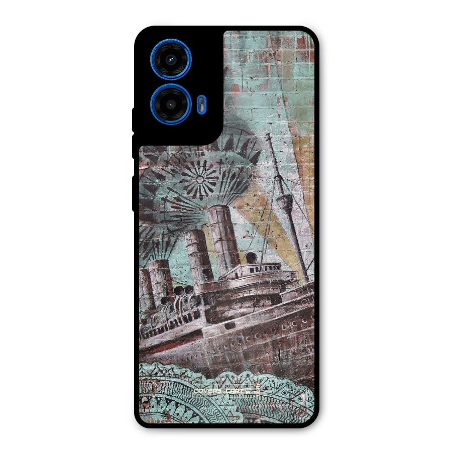 Ship Art Metal Back Case for Moto G45