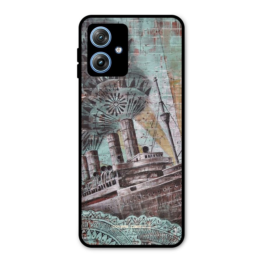 Ship Art Metal Back Case for Moto G54