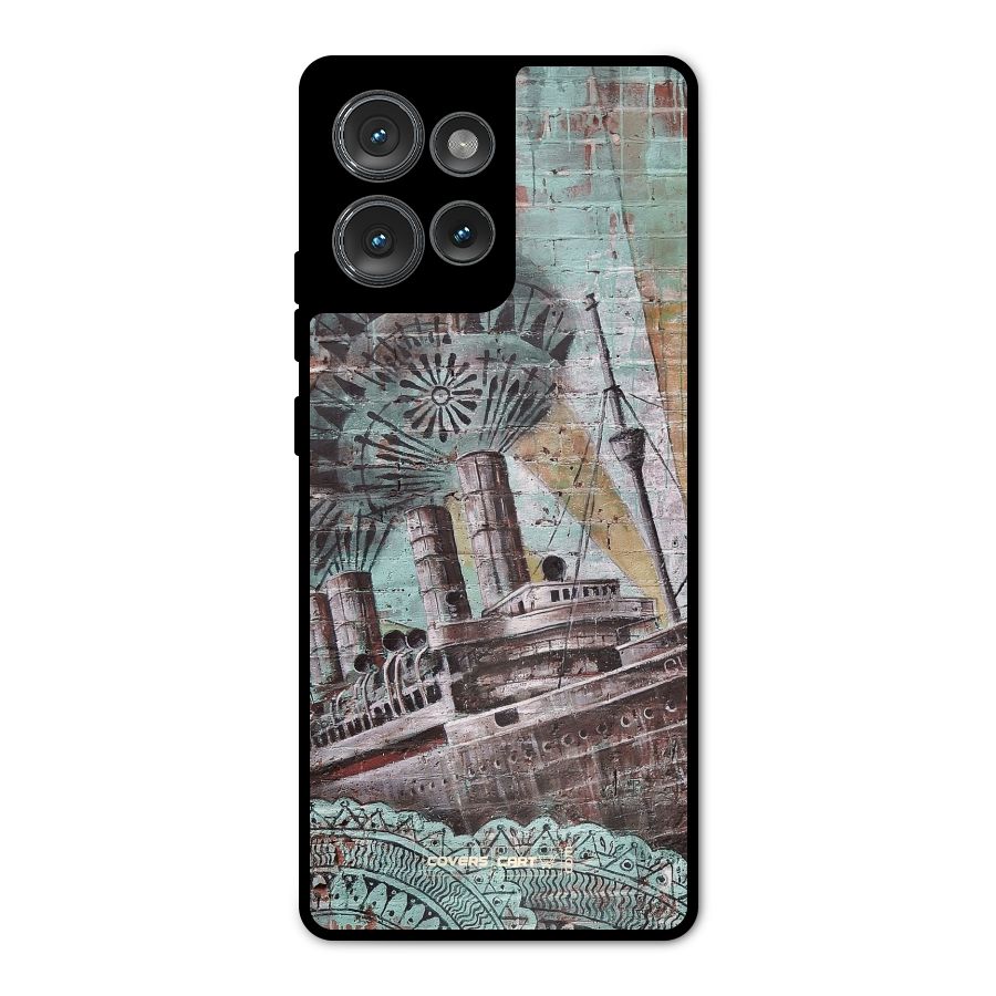 Ship Art Metal Back Case for Motorola Edge 50