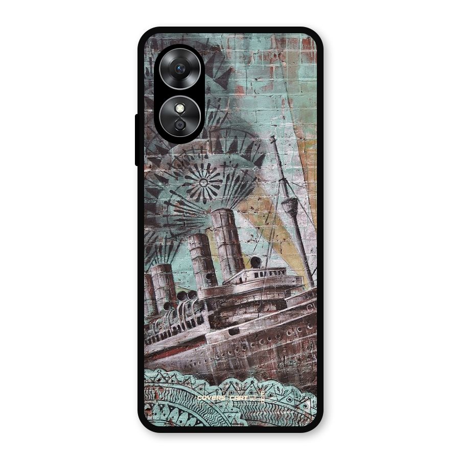 Ship Art Metal Back Case for Oppo A17