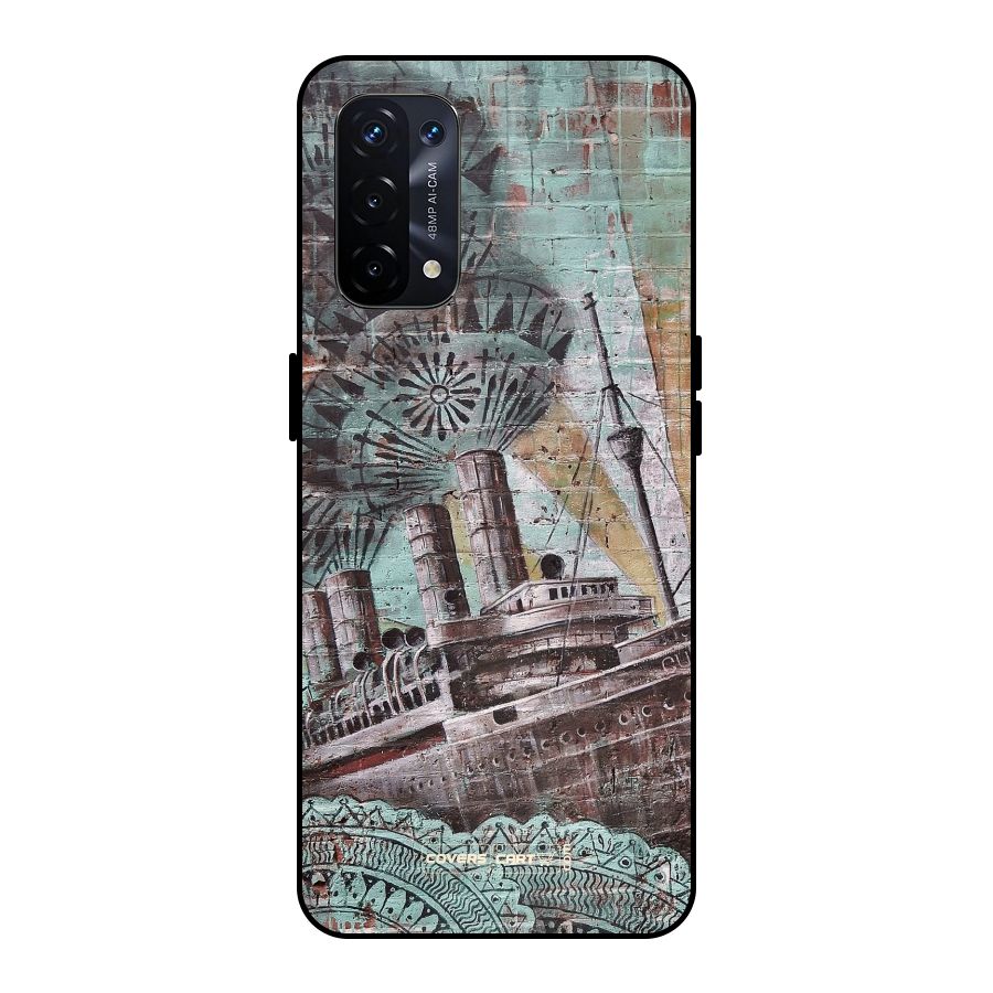 Ship Art Metal Back Case for Oppo A74 5G