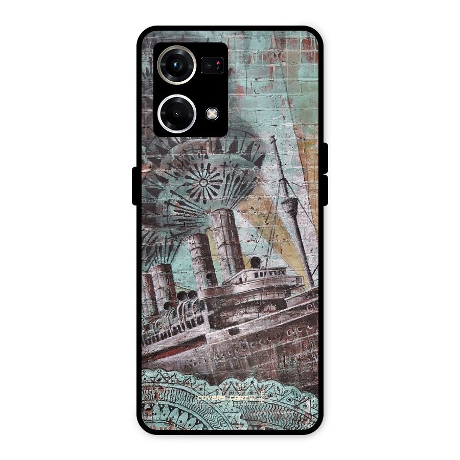 Ship Art Metal Back Case for Oppo F21s Pro 4G
