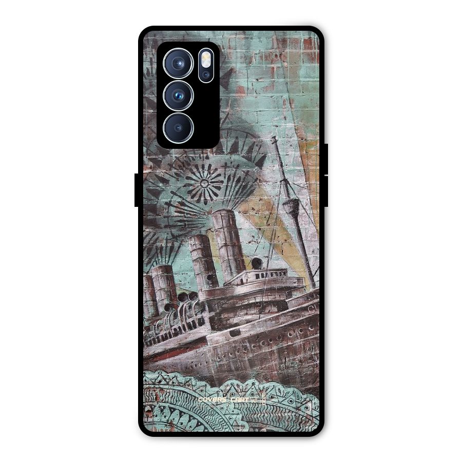 Ship Art Metal Back Case for Oppo Reno6 Pro 5G