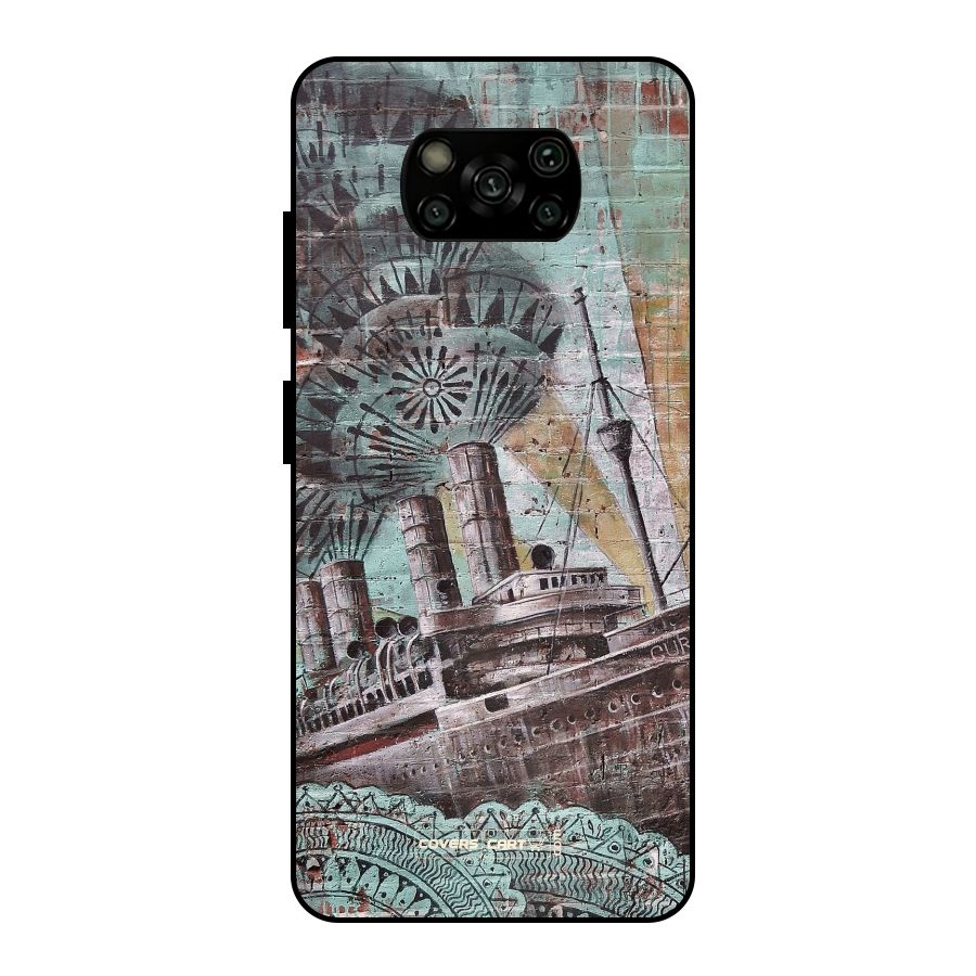 Ship Art Metal Back Case for Poco X3