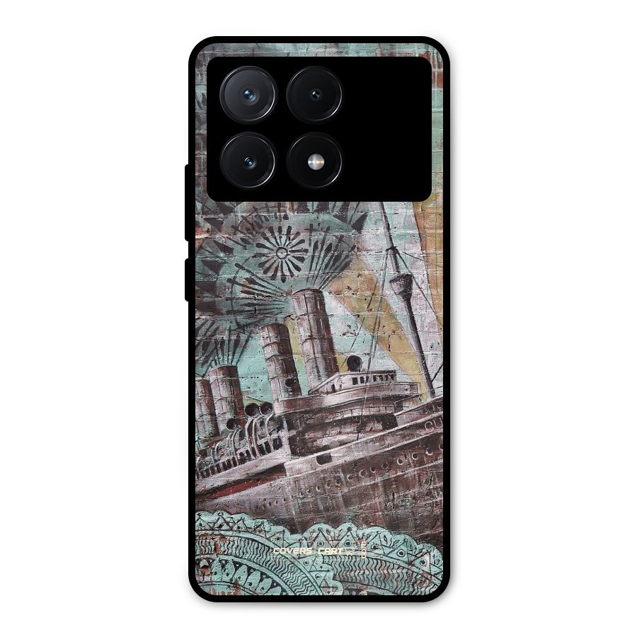 Ship Art Metal Back Case for Poco X6 Pro