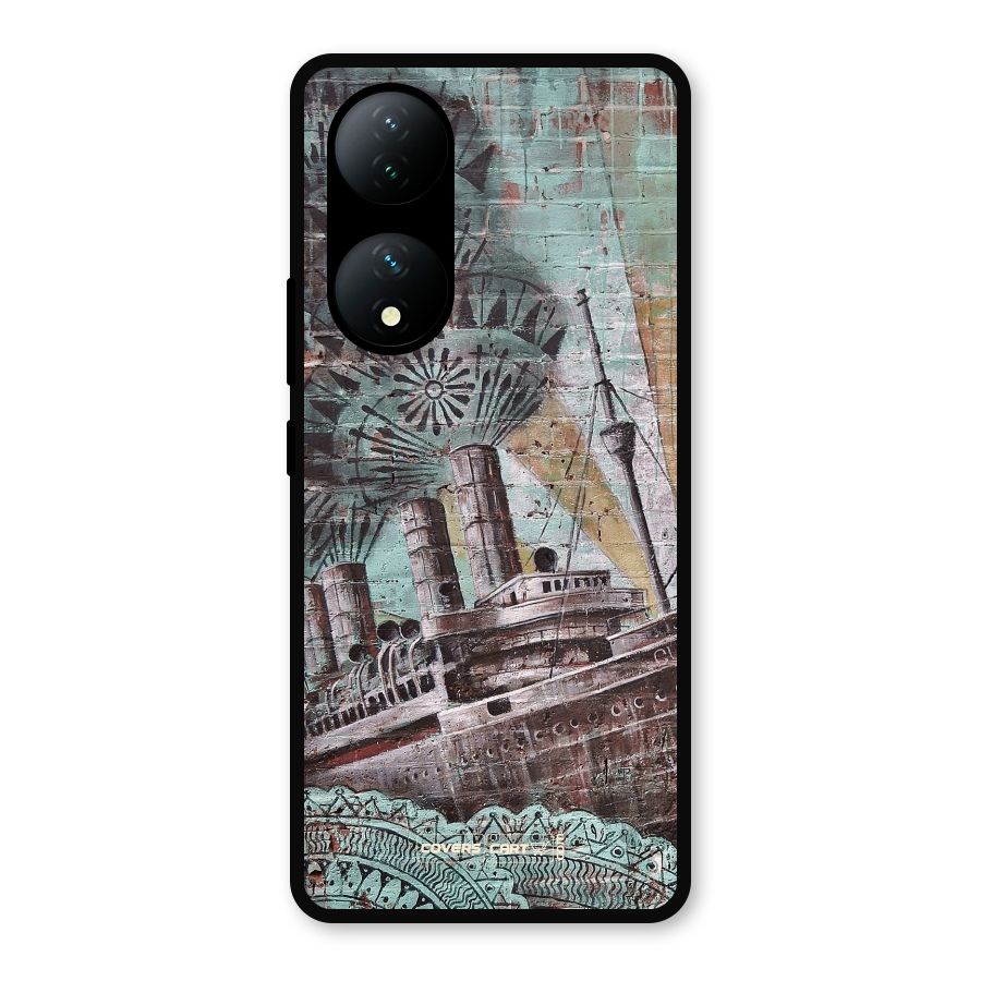 Ship Art Metal Back Case for Vivo Y100a