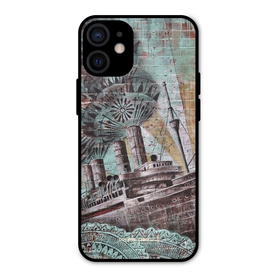 Ship Art Metal Back Case for iPhone 12 Mini