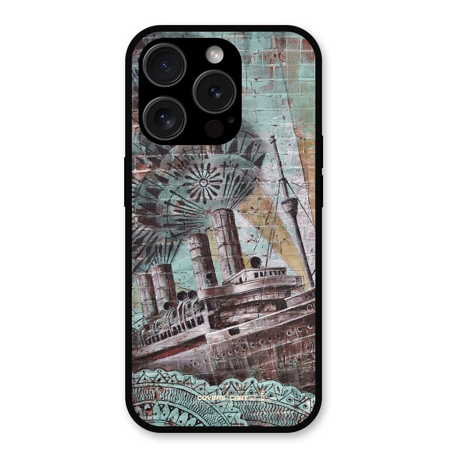 Ship Art Metal Back Case for iPhone 15 Pro