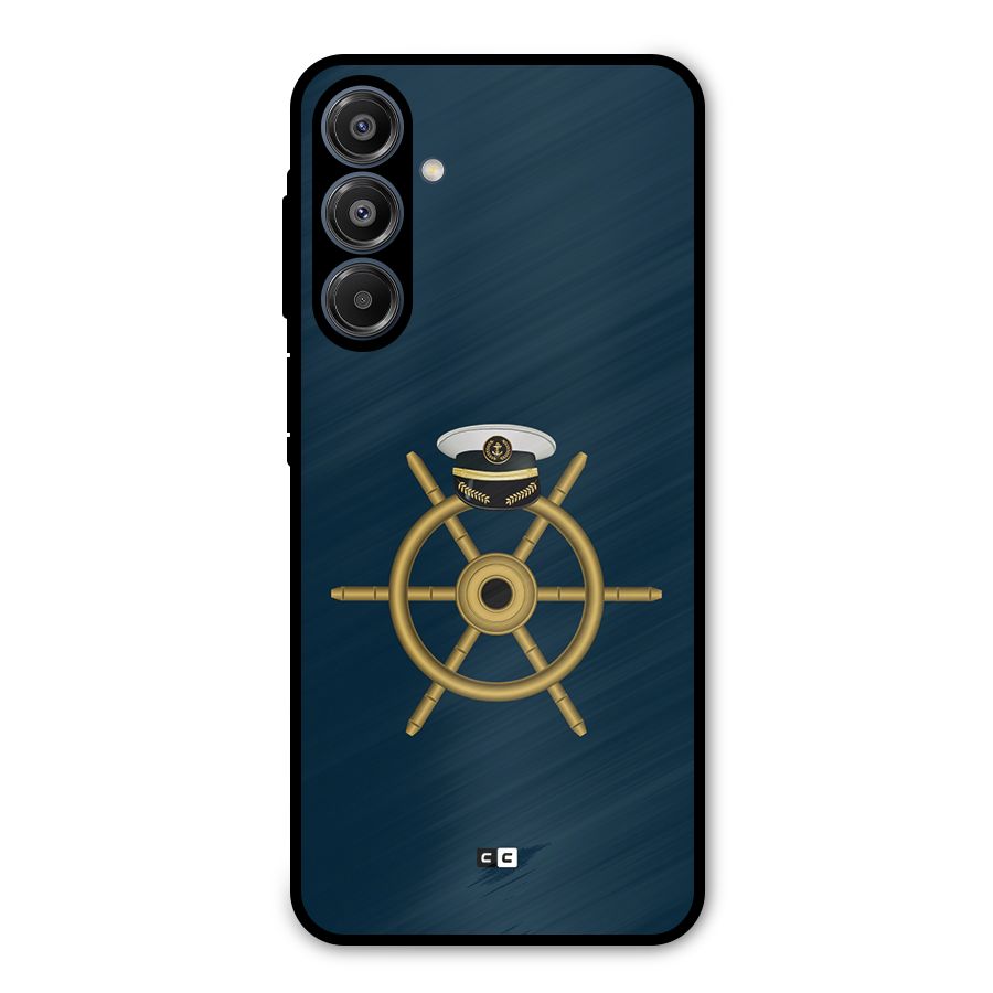 Ship Wheel And Cap Metal Back Case for Galaxy A16 5G