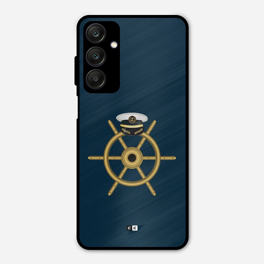 Ship Wheel And Cap Metal Back Case for Galaxy A25 5G