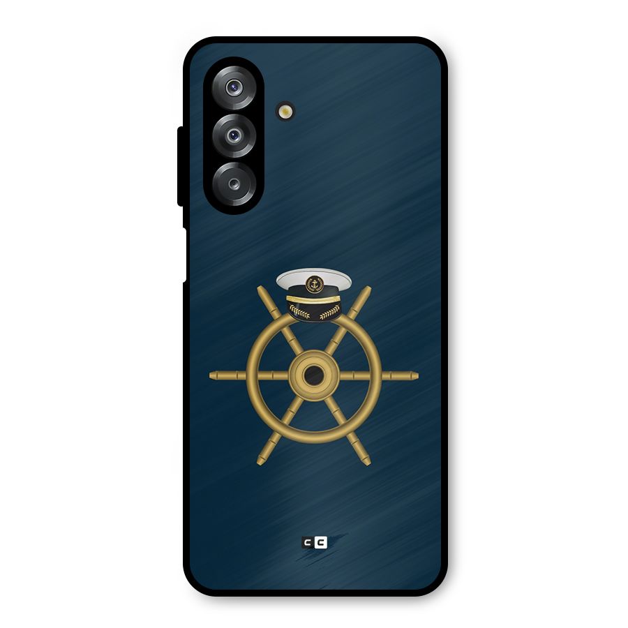 Ship Wheel And Cap Metal Back Case for Galaxy A26