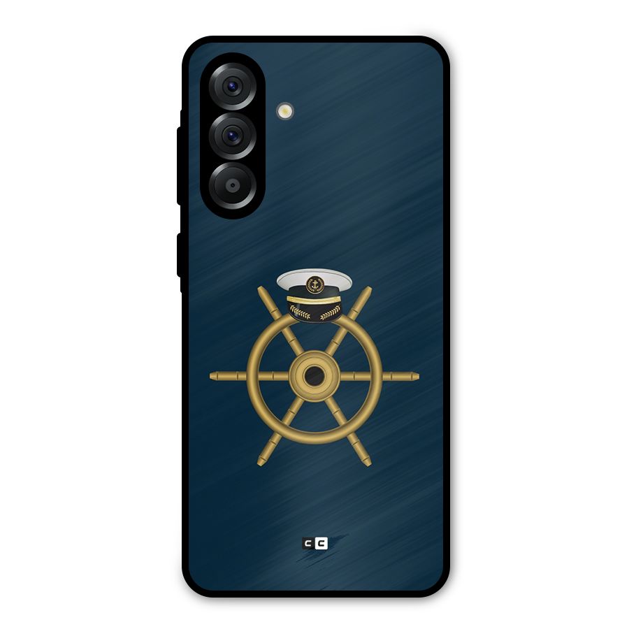 Ship Wheel And Cap Metal Back Case for Galaxy A56