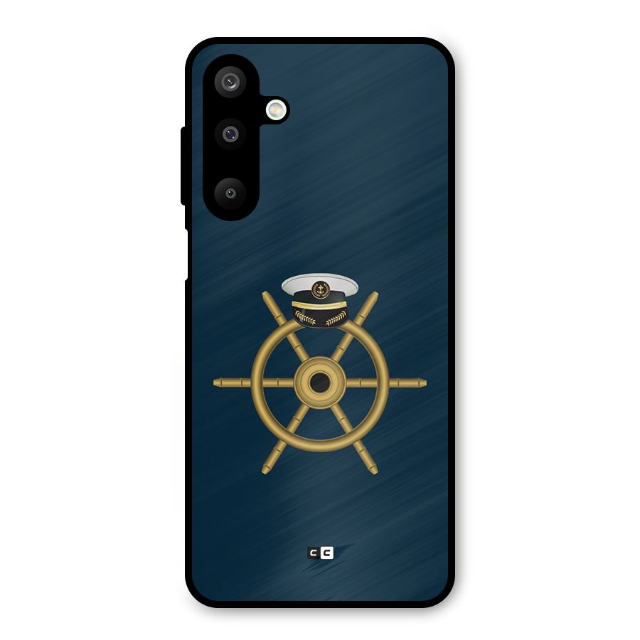 Ship Wheel And Cap Metal Back Case for Galaxy M16