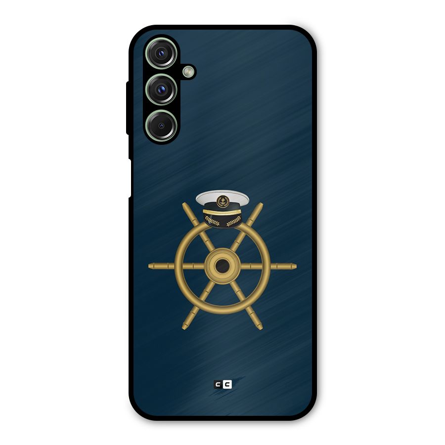 Ship Wheel And Cap Metal Back Case for Galaxy M34