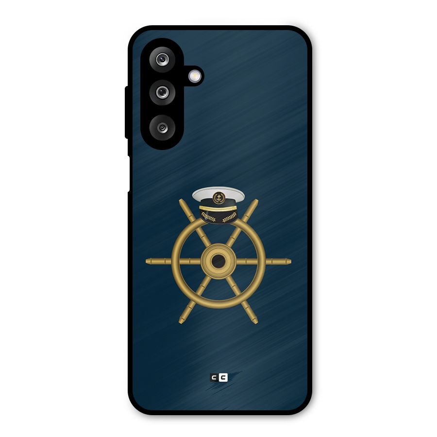 Ship Wheel And Cap Metal Back Case for Galaxy M36