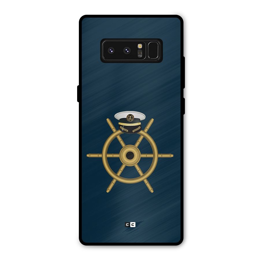 Ship Wheel And Cap Metal Back Case for Galaxy Note 8