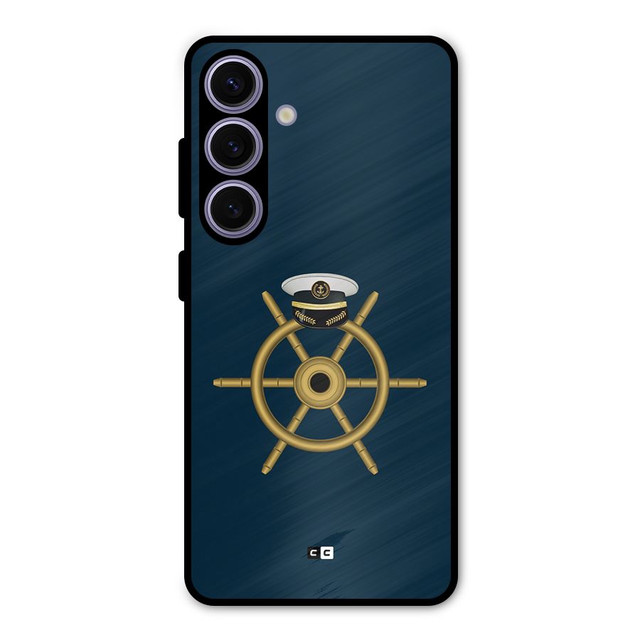 Ship Wheel And Cap Metal Back Case for Galaxy S24