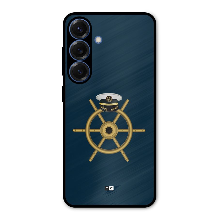 Ship Wheel And Cap Metal Back Case for Galaxy S25