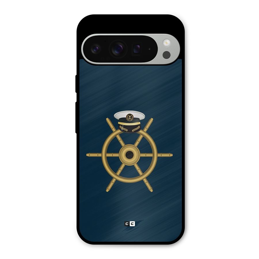 Ship Wheel And Cap Metal Back Case for Google Pixel 9 Pro XL