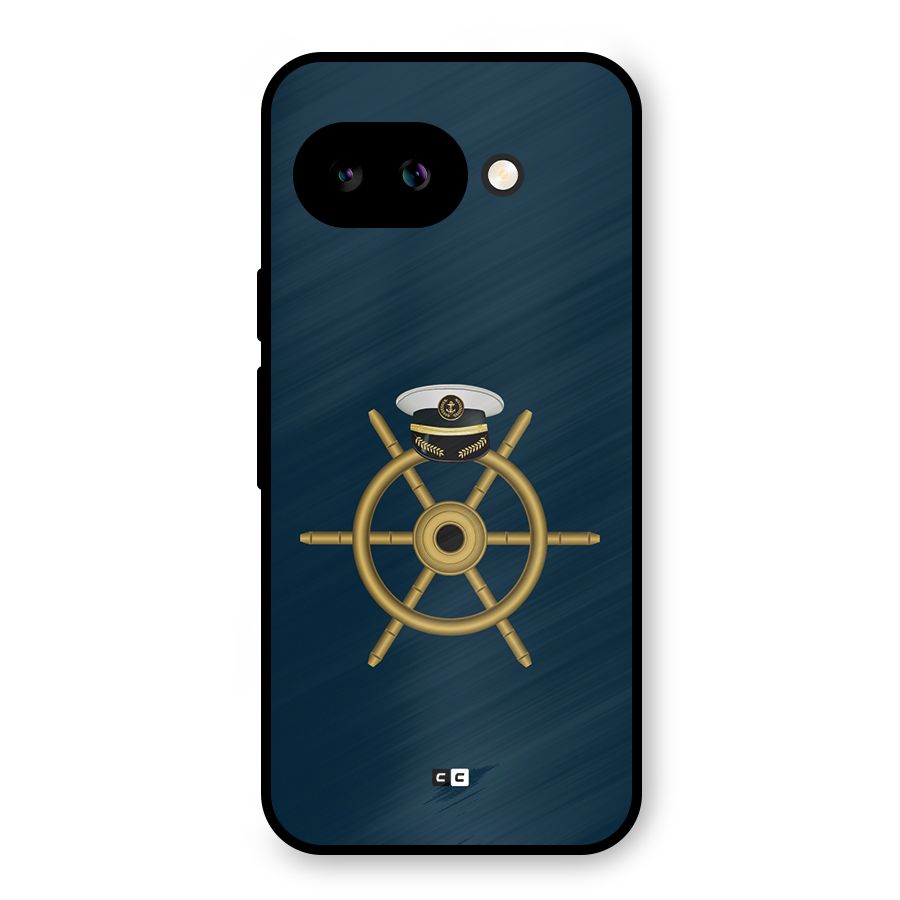Ship Wheel And Cap Metal Back Case for Google Pixel 9a