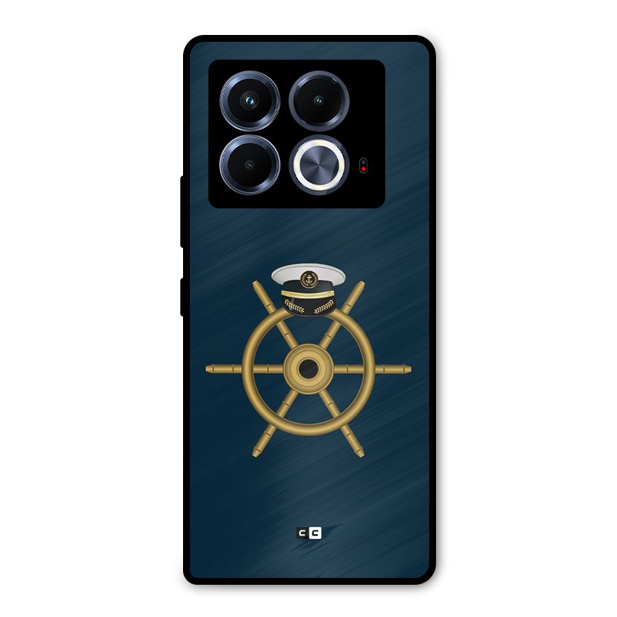 Ship Wheel And Cap Metal Back Case for Infinix Note 40 5G