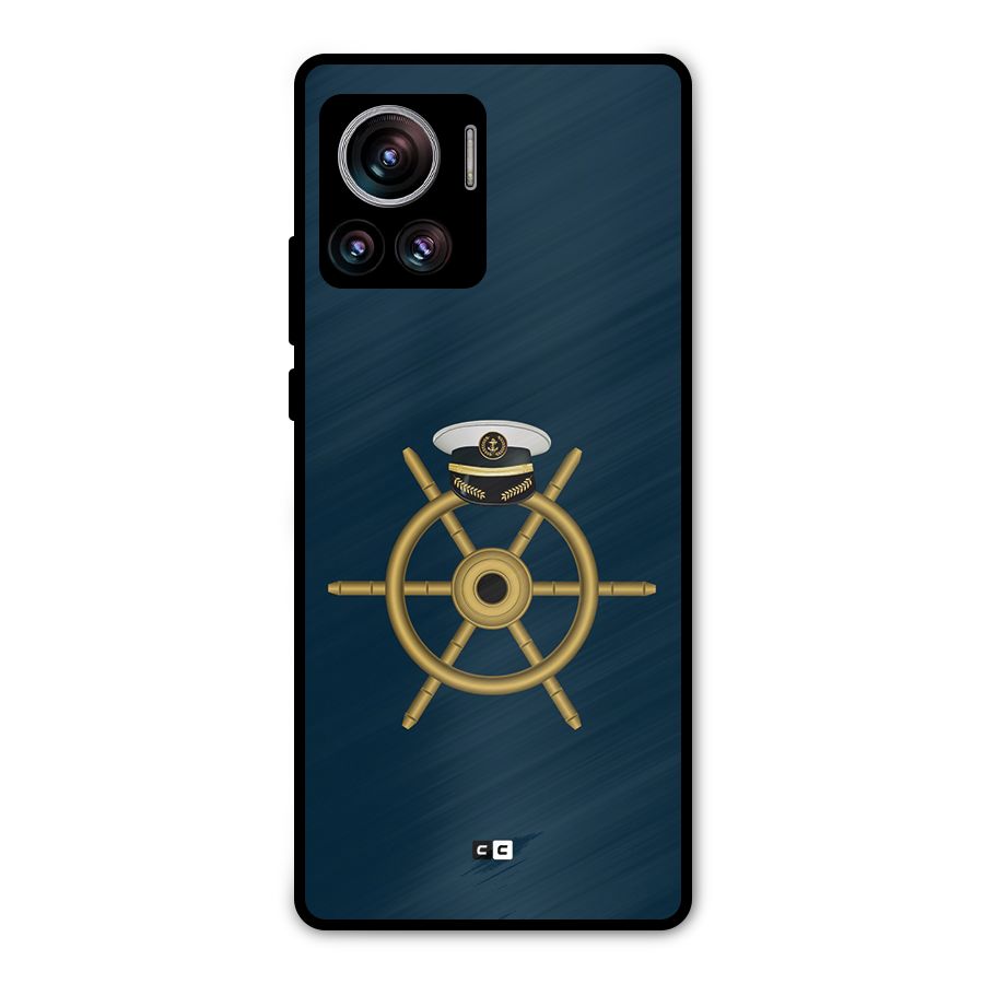 Ship Wheel And Cap Metal Back Case for Motorola Edge 30 Ultra