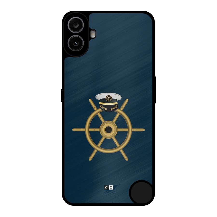Ship Wheel And Cap Metal Back Case for Nothing CMF Phone 1