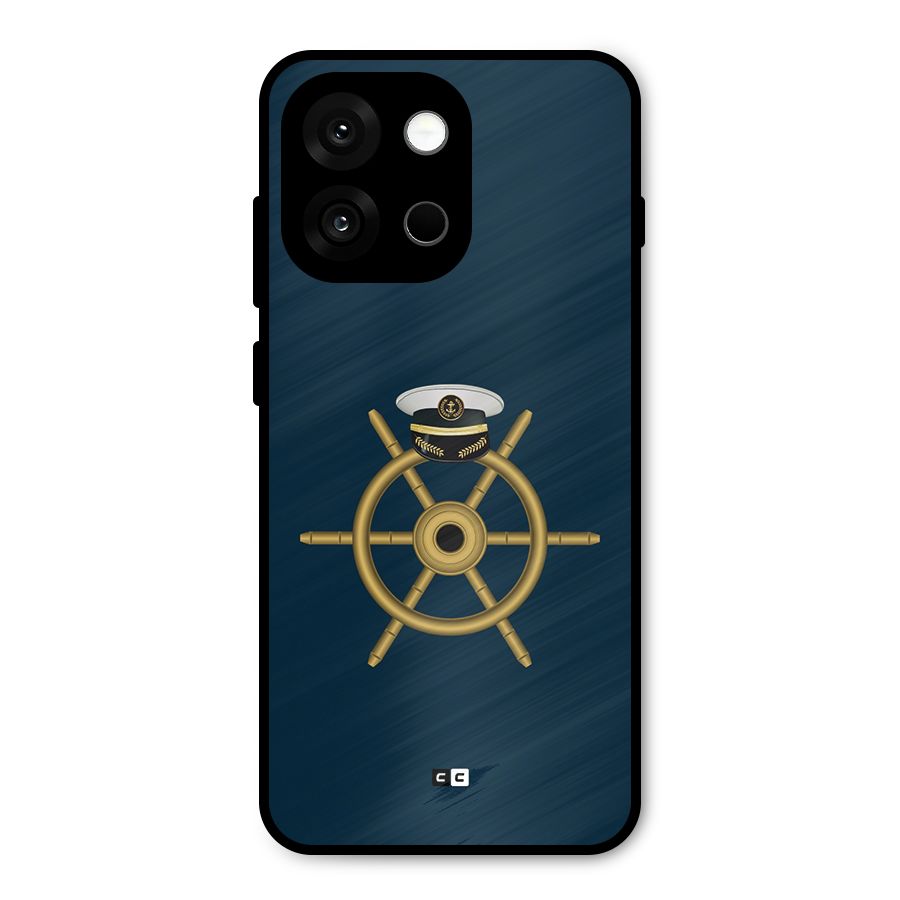 Ship Wheel And Cap Metal Back Case for OnePlus 13s