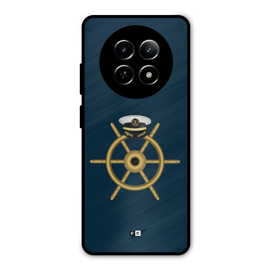 Ship Wheel And Cap Metal Back Case for Realme 12 5G