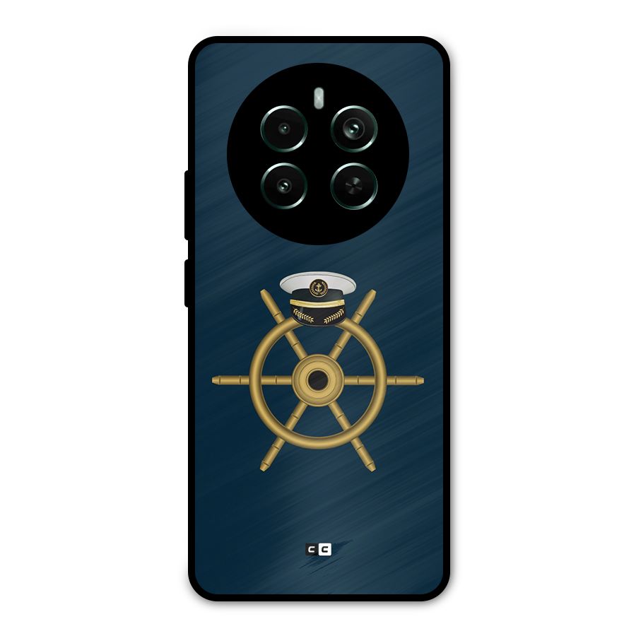 Ship Wheel And Cap Metal Back Case for Realme 12 Pro Plus
