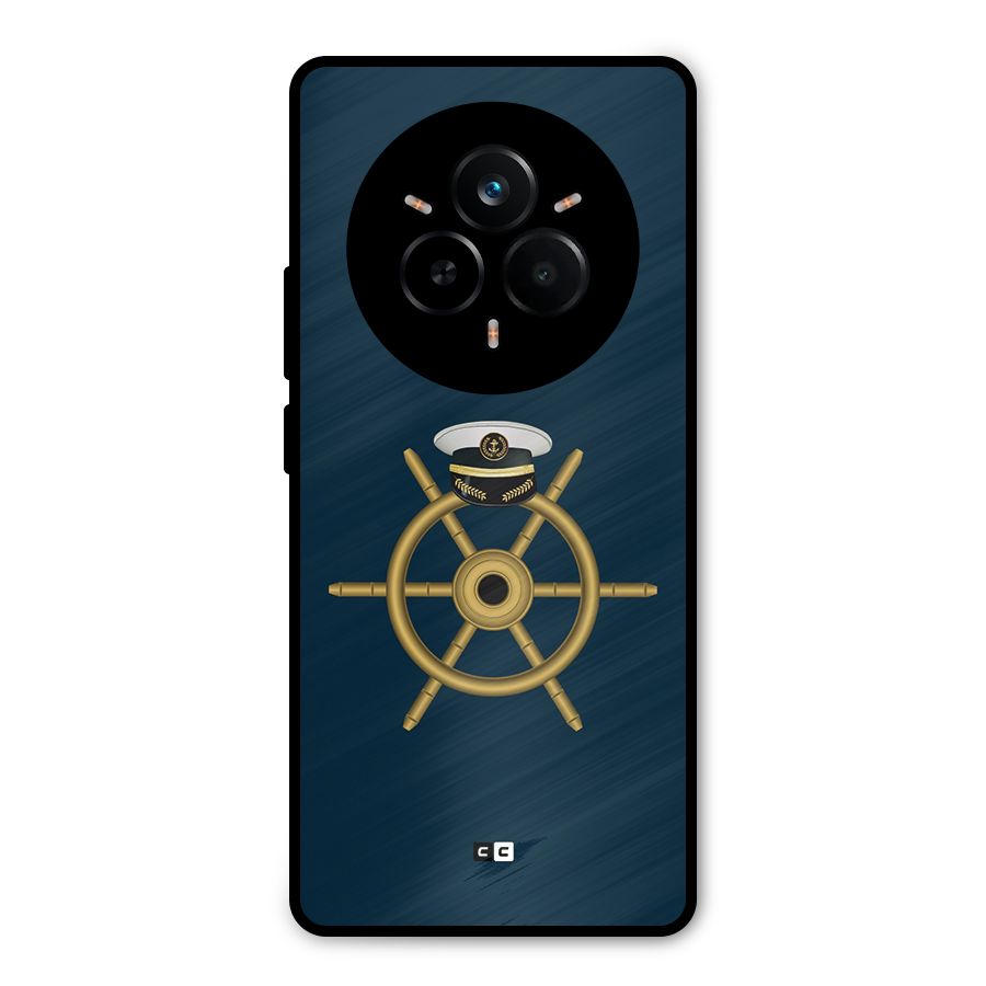 Ship Wheel And Cap Metal Back Case for Realme 14 Pro